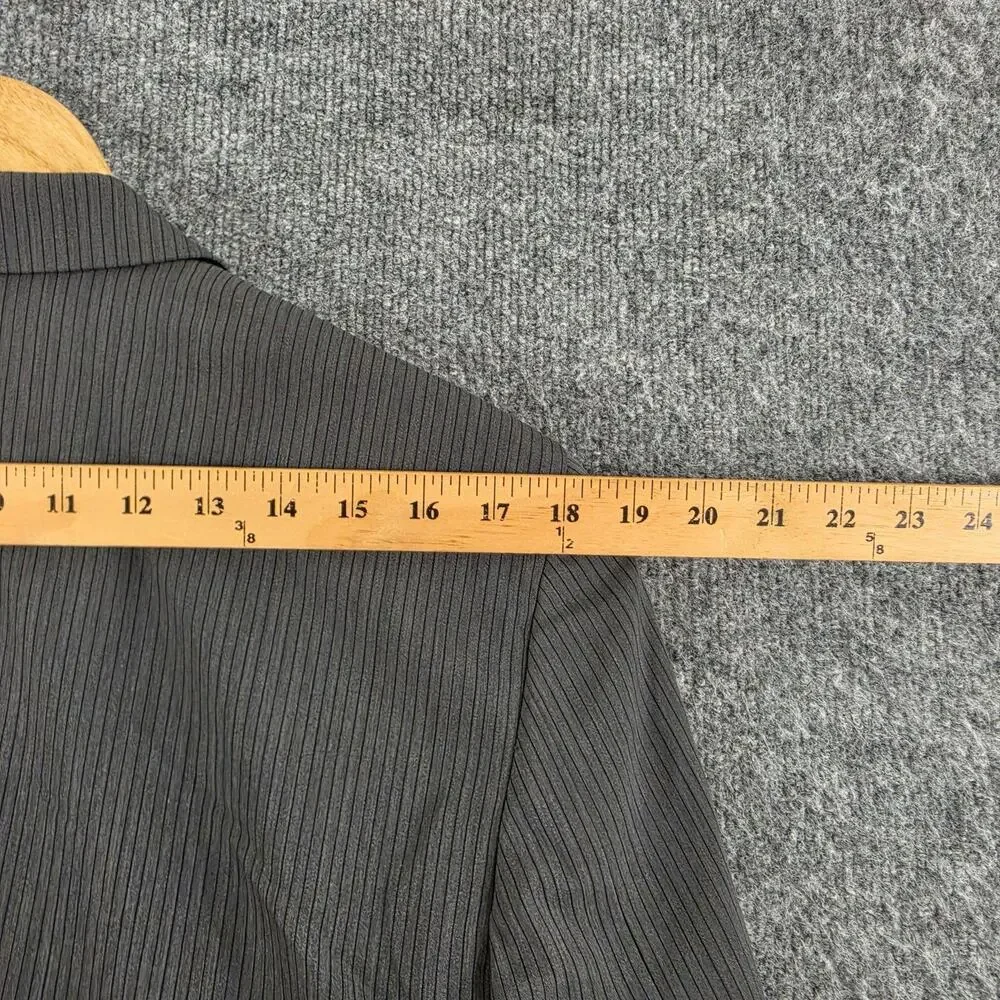 Prada Blazer Mens 50L Gray Pinstripe Virgin Wool Meetings Business Italy Luxury